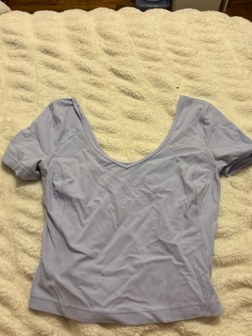 lululemon athletica Light Lavender Scoop Neck Short Sleeve Top
